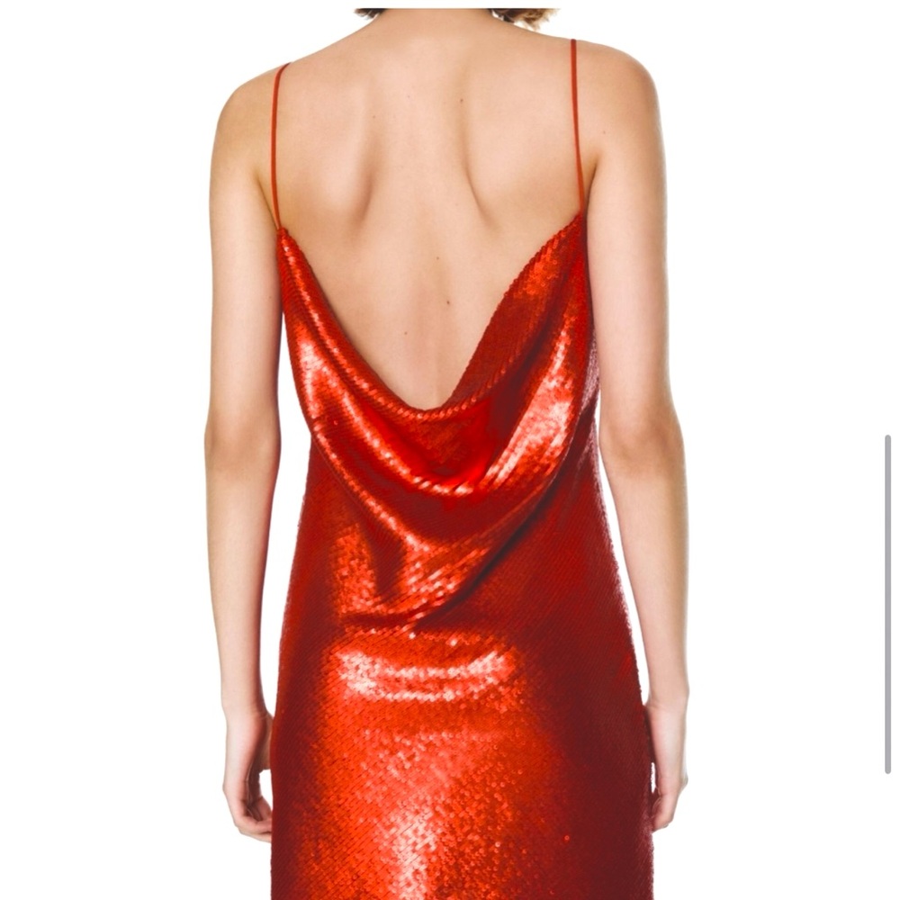 NWT Zara sparkly red holiday mini dress